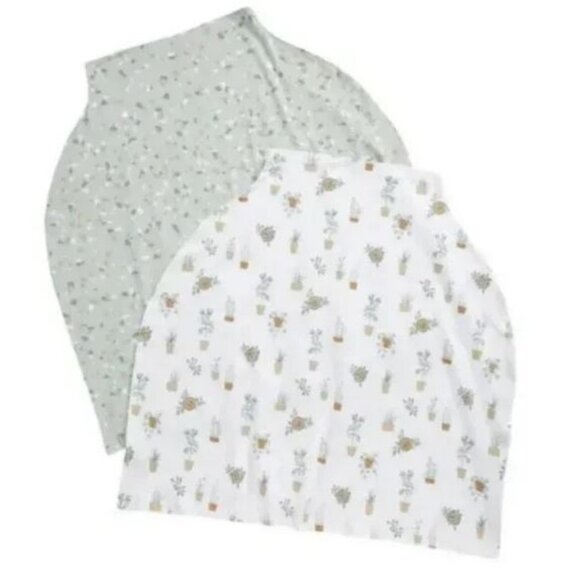 CLEARANCE Nordstrom Succulent Plant Print Nursing & Car Seat Cover Set - Picture 1 of 2